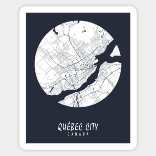 Quebec, Canada City Map - Full Moon Sticker